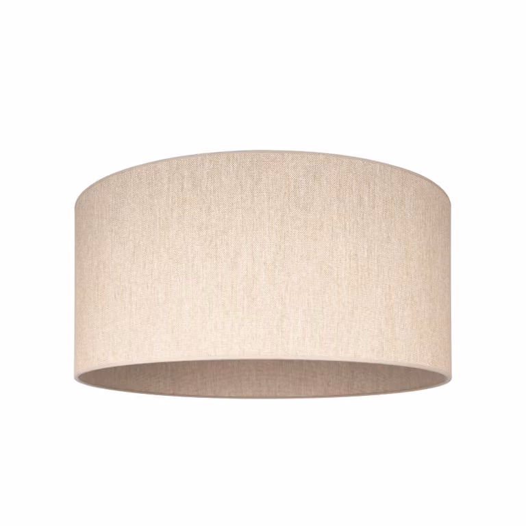 Paralume Roller, beige, Ø 50 cm, altezza 30 cm Roller Duolla, Crema / Ambra, Tessuto / Stoffa / Seta