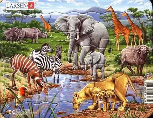 Puzzle Animali esotici 11 pezzi
