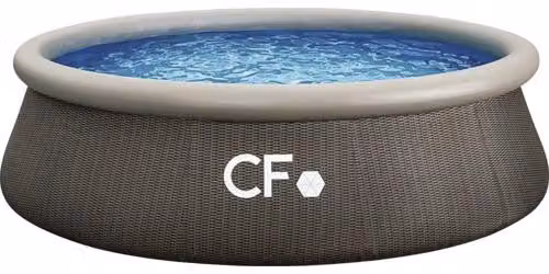 Piscina fuori terra con collare gonfiabile CF QUICK 366 x 91 cm in rattan