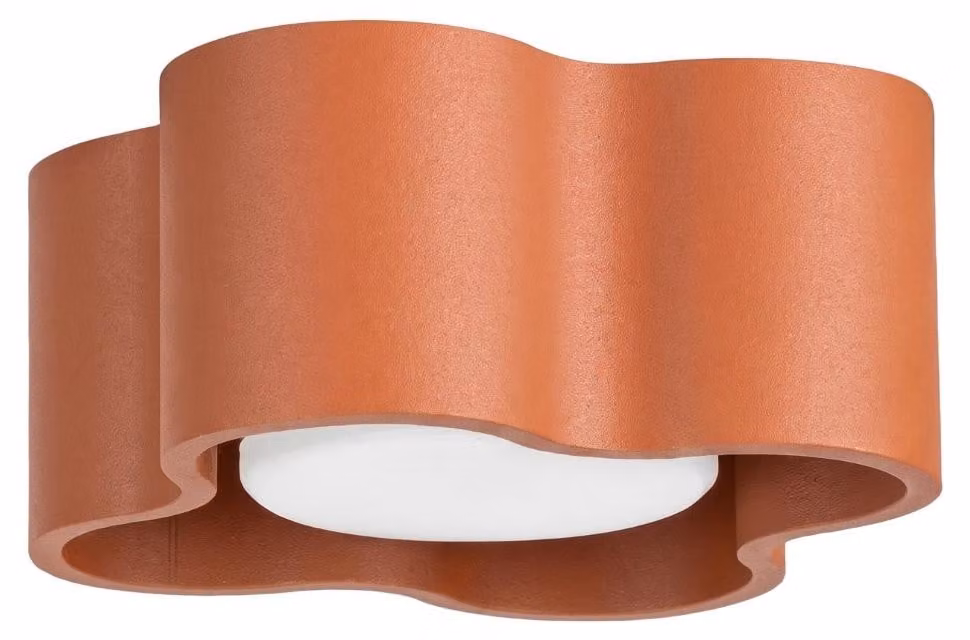 Plafoniera OVIO 1 ocra rossa Gx53 1xGx53 10W alluminio 6x12x12cm Sollux Lighting