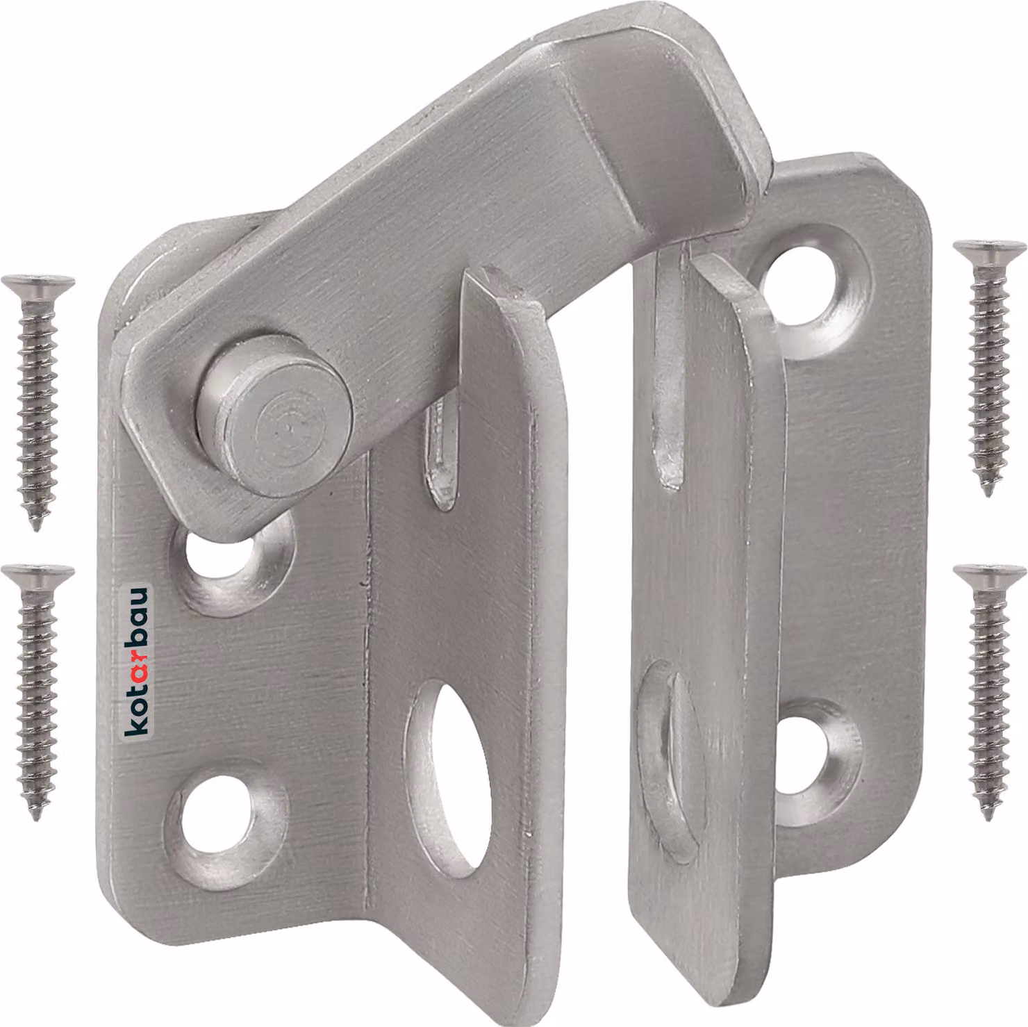 KOTARBAU® Catenaccio per porta Serratura con catenaccio 45x40 mm Serratura in acciaio inox Catenaccio per porta Serratura per porta Serratura per porta interna Serratura per mobili Serratura per cassa Catenaccio per finestra
