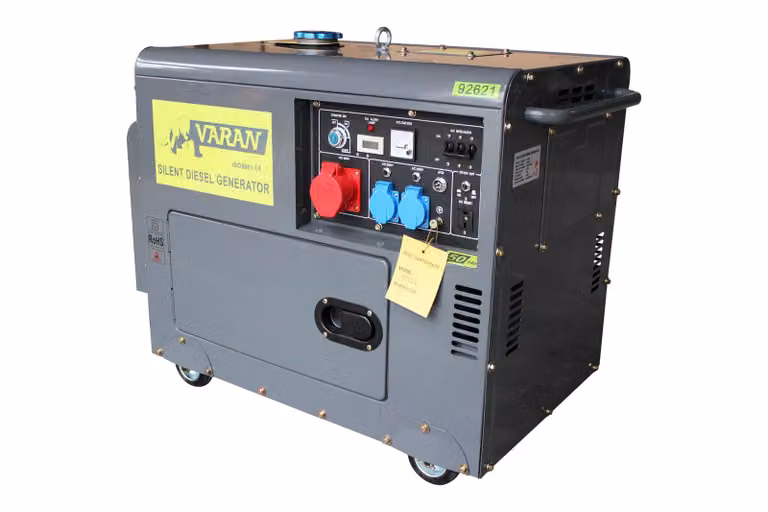 Varan Motors - 92621-ATS Generatore diesel 5,5 kVA, 1 x 400V, 2 x 230V + avviamento elettrico ATS