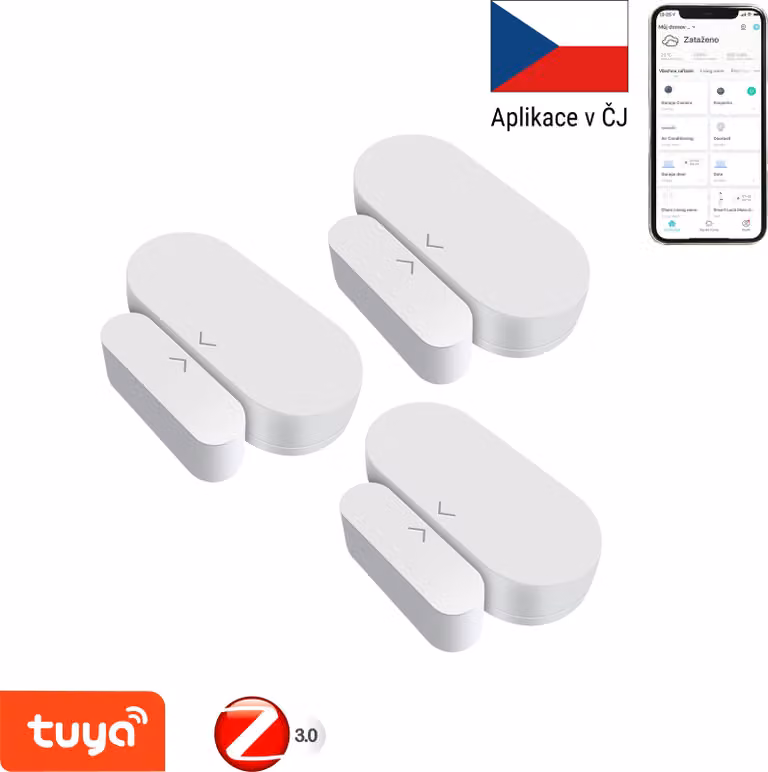 Immax NEO 3x Sensore magnetico intelligente per porte e finestre, Zigbee 3.0