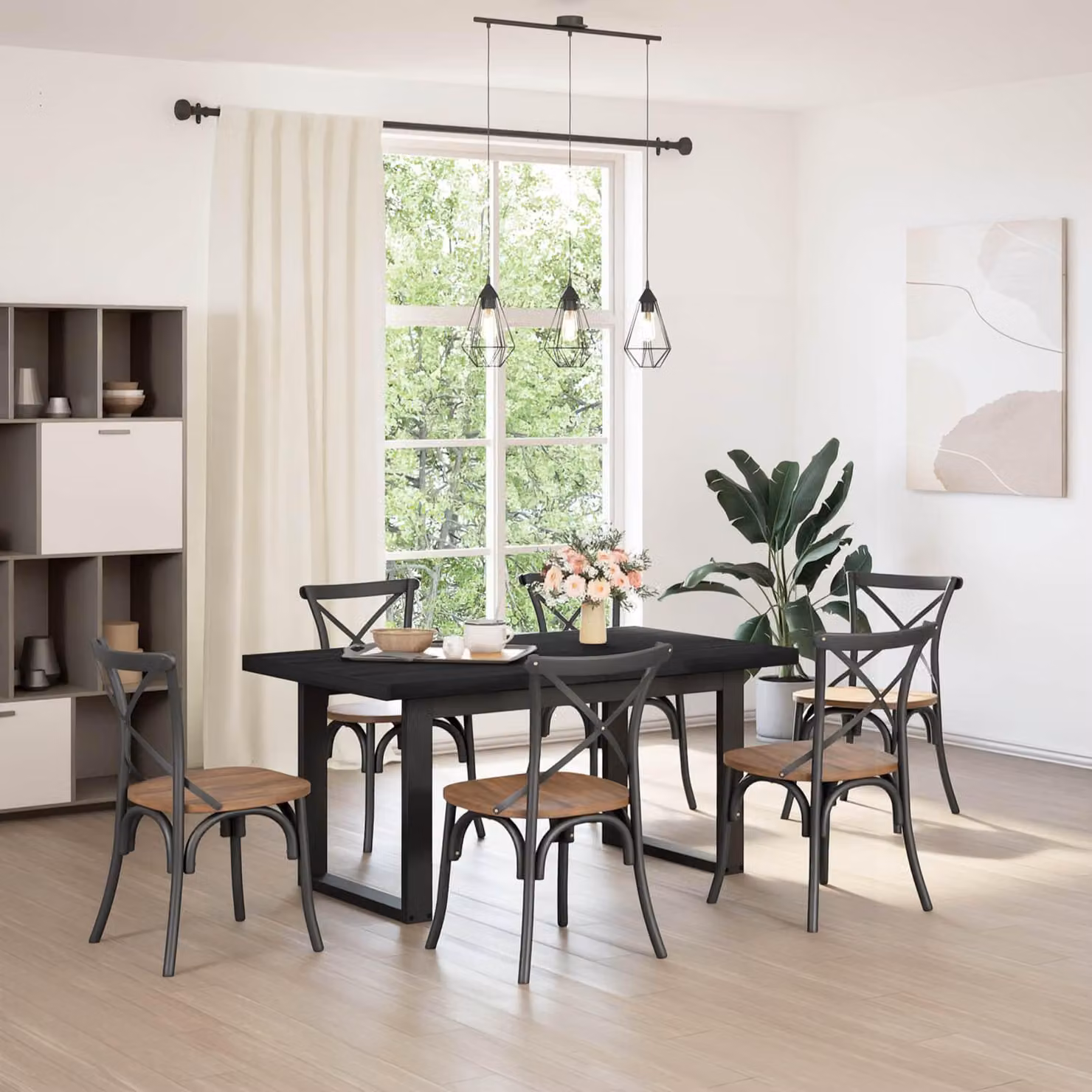 Maison Exclusive - Tavolo da pranzo NOAIN, 160 cm, legno massello di pino, nero, rettangolare