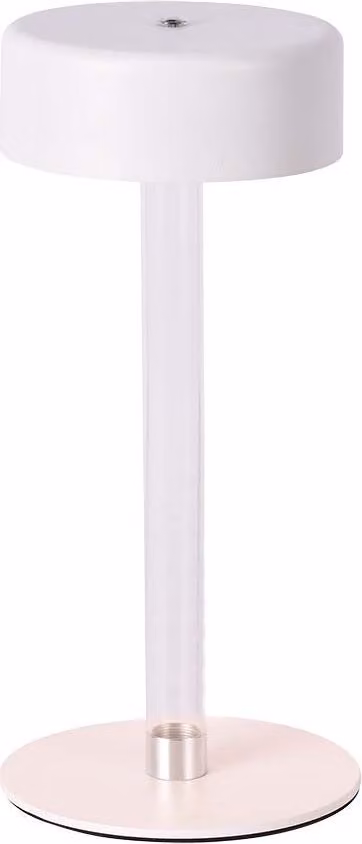 V-TAC VT-7567 Lampada LED da Tavolo 3W cct 3in1 colore bianco e trasparente ricaricabile con USB C Touch Dimmerabile 120x225mm - 10571