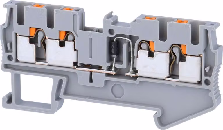 Morsetto a diodi Phoenix Contact PT 2,5-QUATTRO-DIO/R-L con diodo integrato, connessione push-in, tensione nominale 800 V - 1