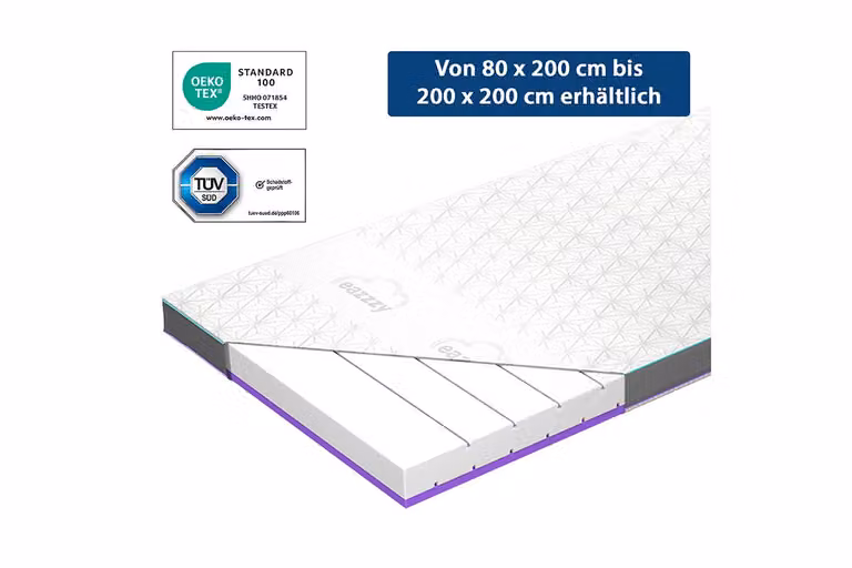 Genius eazzzy Topper Deluxe Clima Control, altezza 11 CM, topper per materasso con effetto refrigerante, topper reversibile refrigerante, topper per letto traspirante 80 x 200 x 9 cm