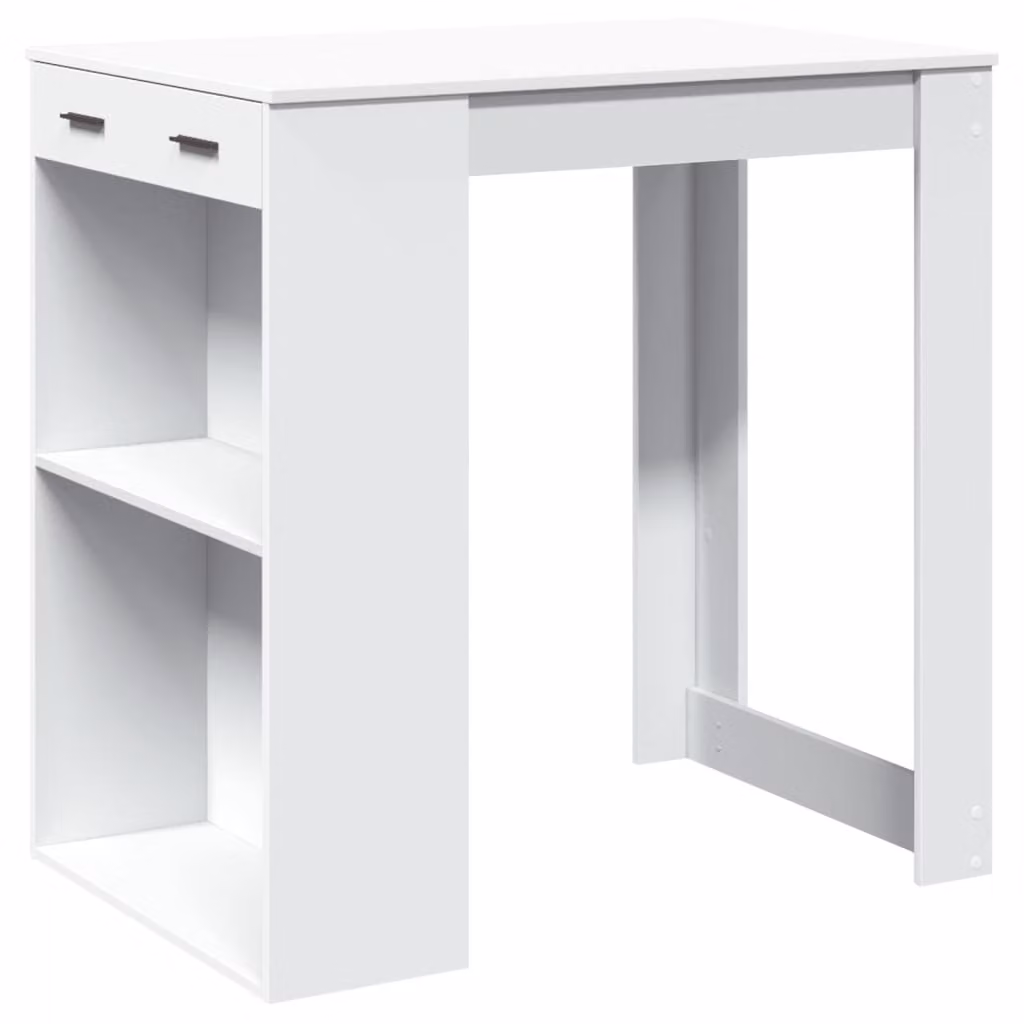 Tavolo da Bar Bianco 102x70x103,5 cm in Truciolato