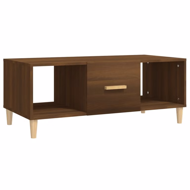 Tavolino Salotto Rovere Marrone 102x50x40 cm Legno Multistrato