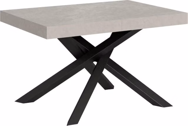 Tavolo Allungabile 130/390x90 cm Volantis Cashmere Gambe Antracite