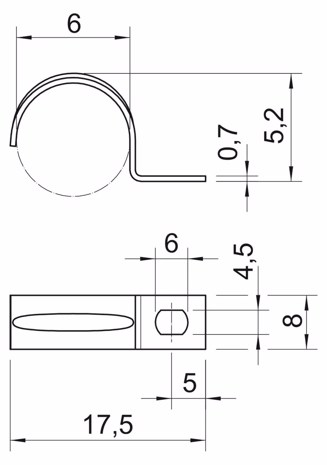 100 pezzi Clip di fissaggio galv.vz - Cinghia di montaggio 604 6 G