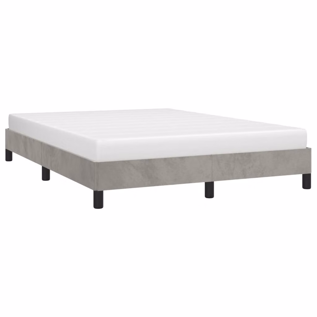 Giroletto senza Materasso Grigio Chiaro 140x190 cm Velluto