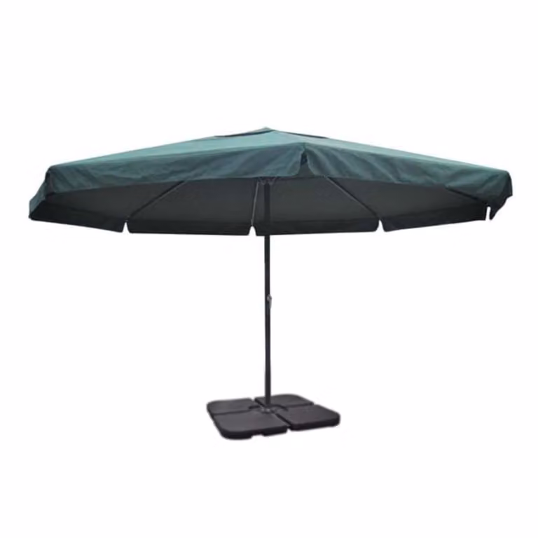 vidaXL Supporto per ombrellone portatile in alluminio Verde