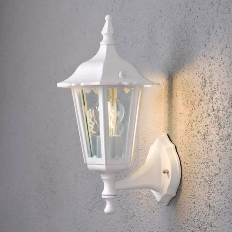 Konstsmide Applique da esterni FIRENZE, Bianco / Opale, Vetro, Campagna / Rustiche, Applique da esterni