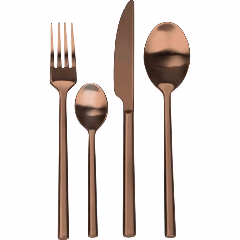 Servizio di posate Dakotah Gusto Casa in acciaio inox color bronzo satinato, 24 pezzi