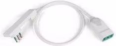 Prolunga elettrica Fanton CLOCK Bianco 1m H05VV-F 3x0,75 mmq 10A 2P+T 92002