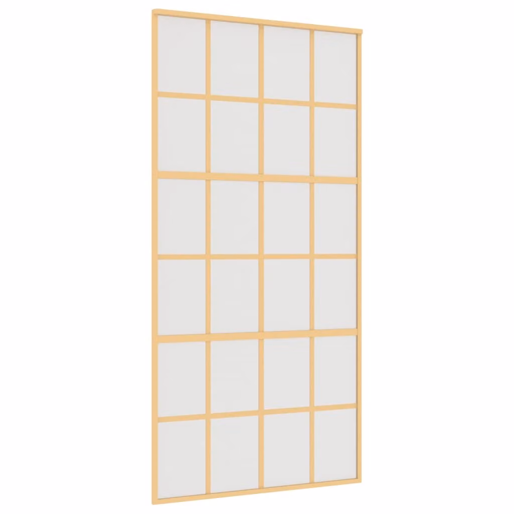 Porta Scorrevole Oro 102,5x205 Vetro Smerigliato ESG Alluminio