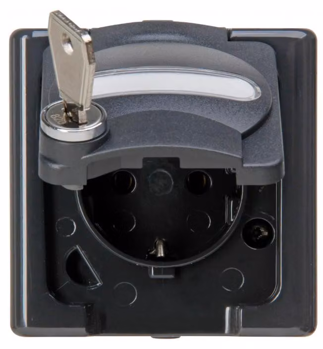KOPP APWG Blue Electric 1034.1500.0 Presa SCHUKO con chiave antracite