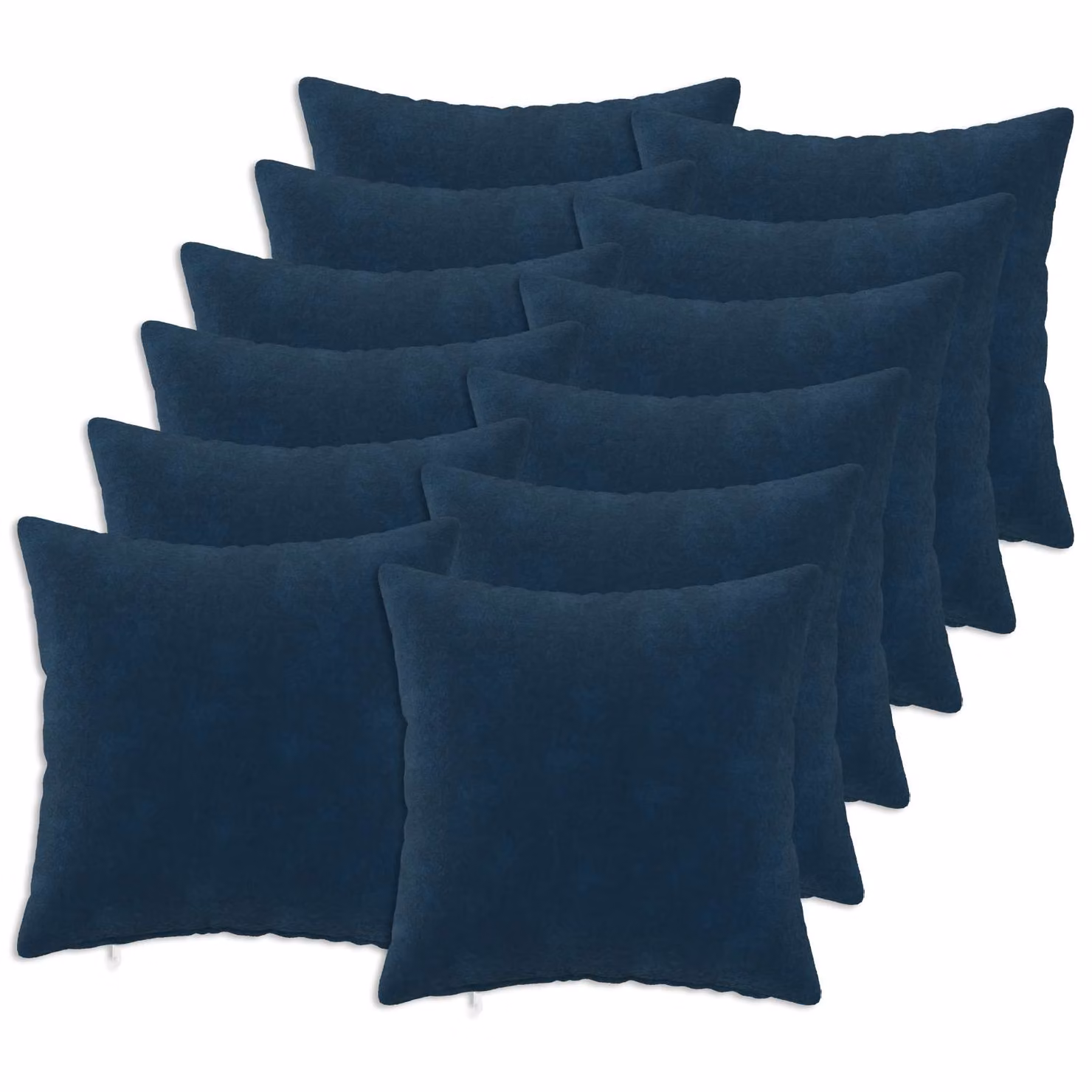 Set di 12 federe vidaXL HEERLEN blu in microfibra, L 45 cm x P 45 cm