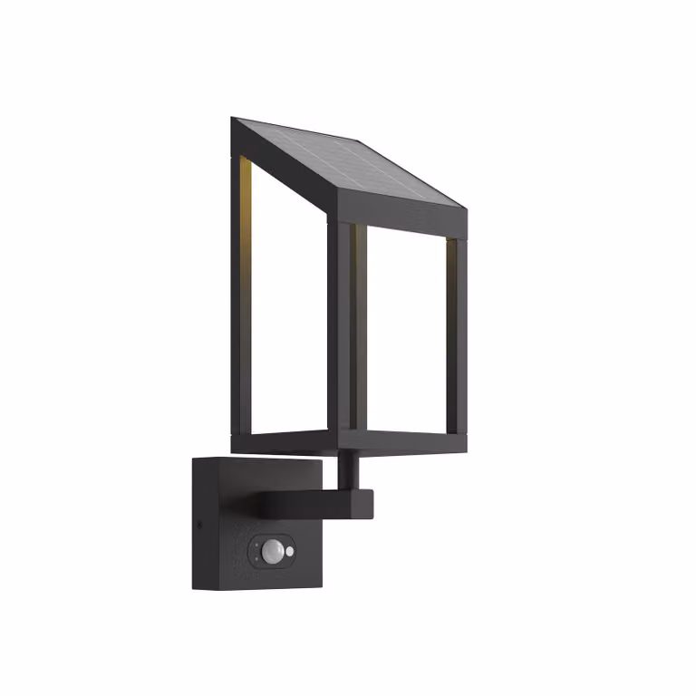 Lucande Timeo LED, lampada solare da parete per esterni