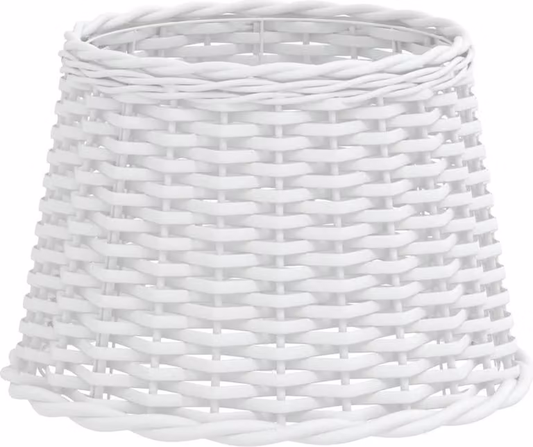 Paralume Bianco Ø40x26 cm in Vimini