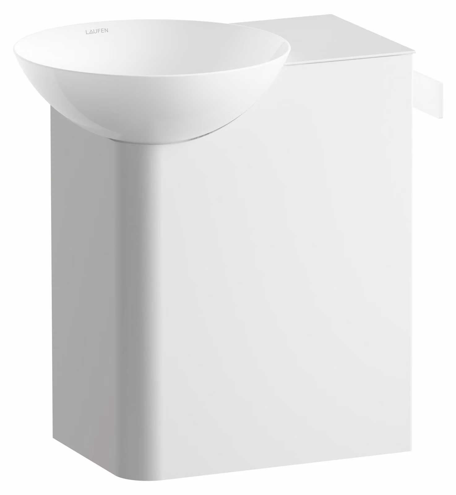 LAUFEN INSERT Plan de toilette, rectangulaire, tablette à droite, 1 trou pour robinet, sans trop-plein, 485x317x470mm, H585IN40001111, H585IN40001111