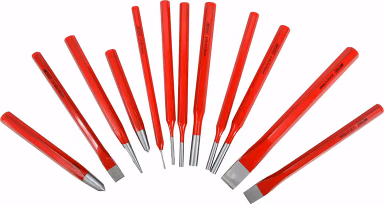 Awtools set di scalpelli, punteruoli e punte da 12 pezzi