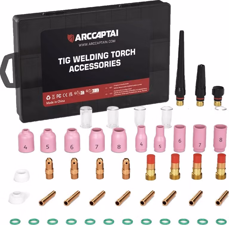 ARCCAPTAIN Set di accessori per torcia per saldatura TIG, 49 pezzi, in rame puro, 49PCS AR-TA001