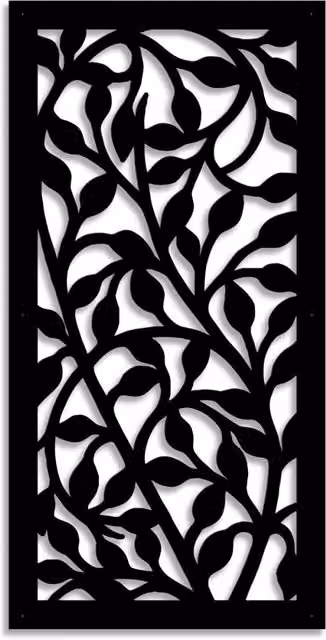 CESPUGLIO - Pannello in PVC traforato - Parasole Misura: 98x198 cm, Colore: nero