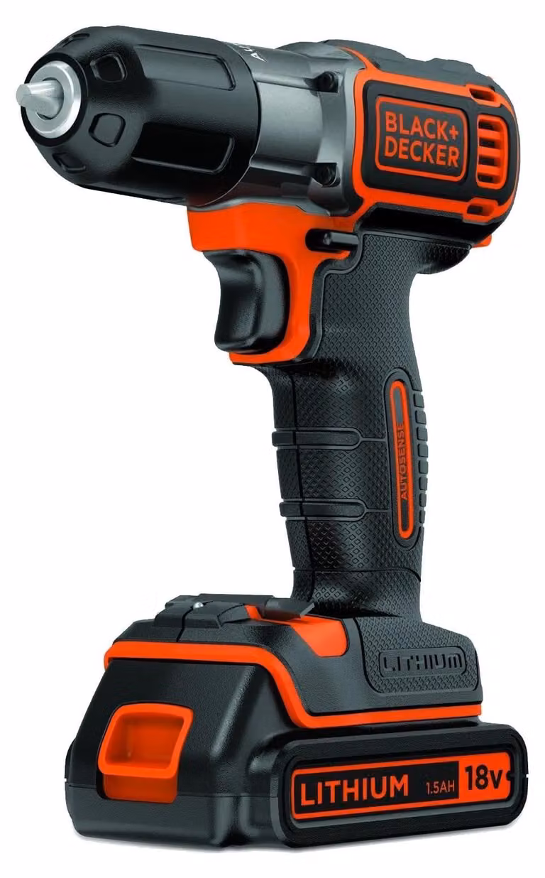 Trapano a batteria Autosense - 18 V, 1,5 Ah, tecnologia agli ioni di litio - Mandrino da 10 mm - Adatto per avvitatori