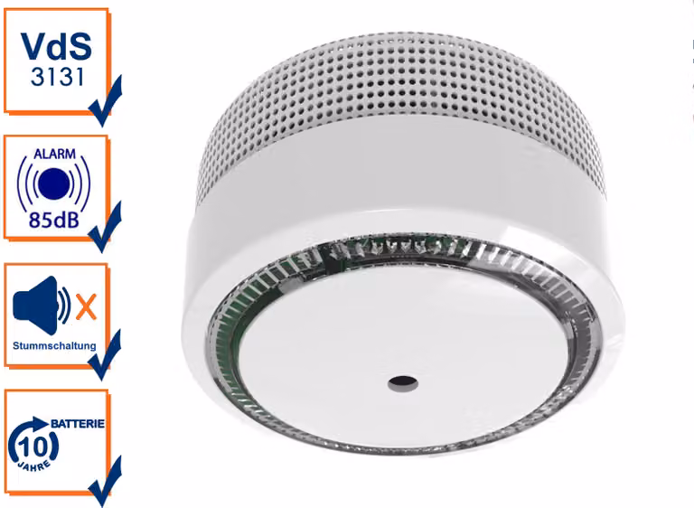 ELRO Mini rivelatore di incendio con batteria 10 anni Vds - Protezione antincendio incendio