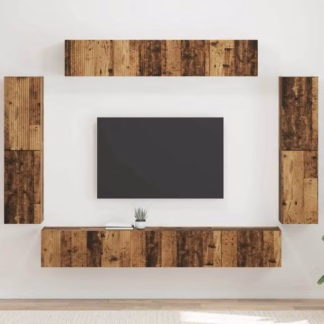 Mobile TV 8 pz Legno vecchio 3409148