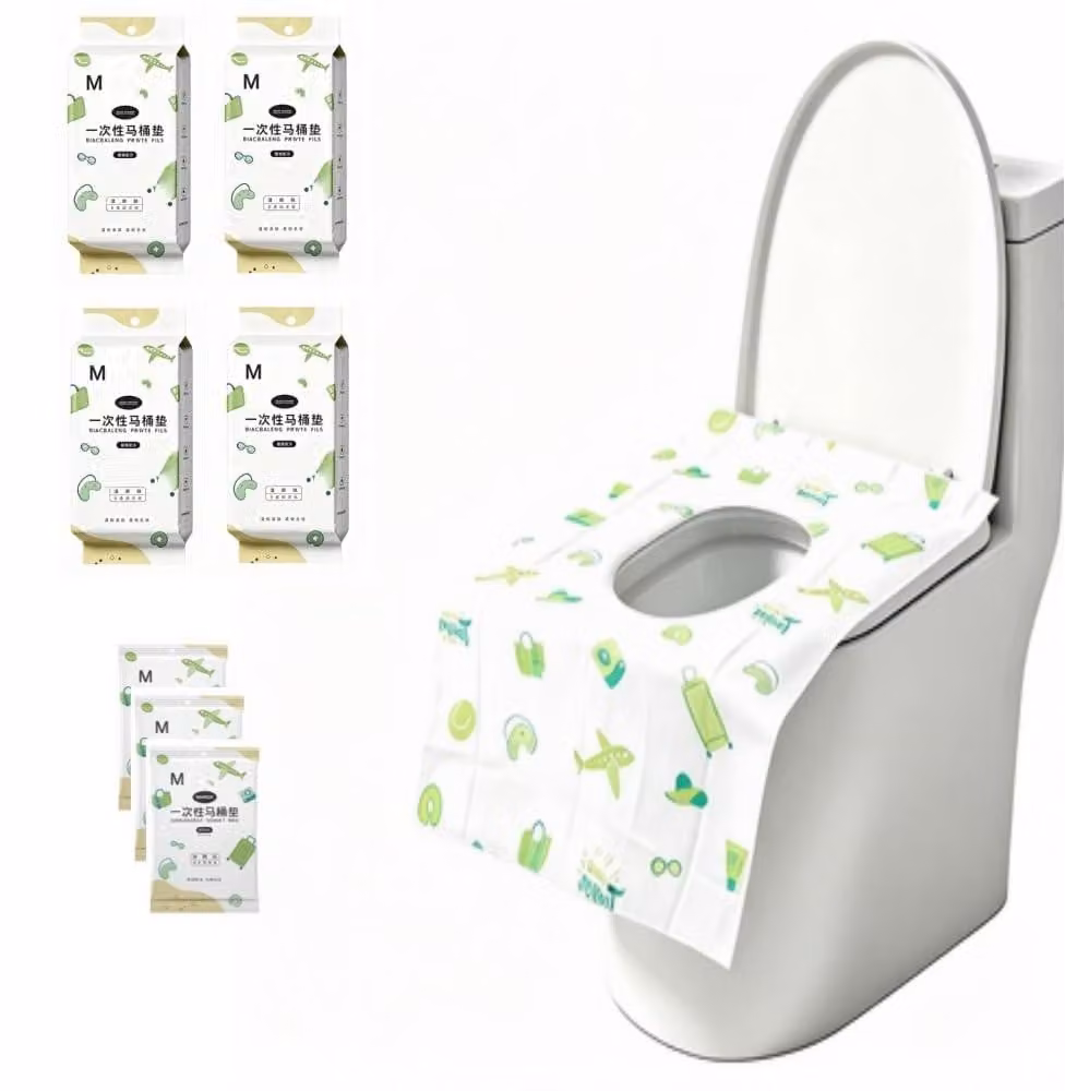 Coprisedili per toilette monouso, igienici, dimensioni 60 x 40 cm, confezione da 40 pezzi, adatti per adulti e bambini