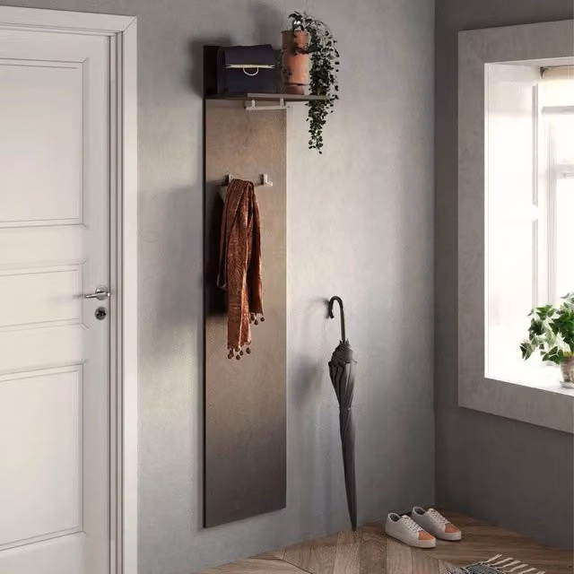 Appendiabiti Dolo DMORA in legno e metallo, Marrone Bronzo, L: 40 cm, P: 28 cm, H: 184 cm