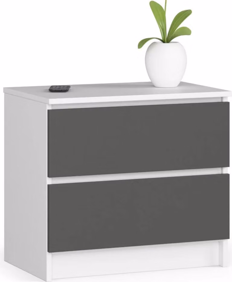 Comodino pratico YMARIN - bianco / grigio