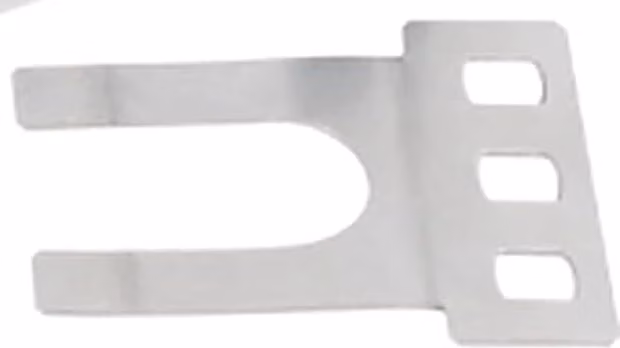 BACHMANN staffa in acciaio inox dritta 2 pezzi