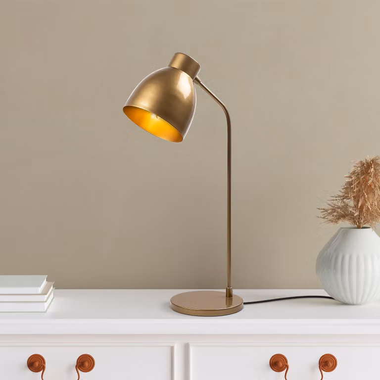 Opviq, Murek - 11557, lampada da tavolo, oro, metallo, 18 x 29 x 60 cm