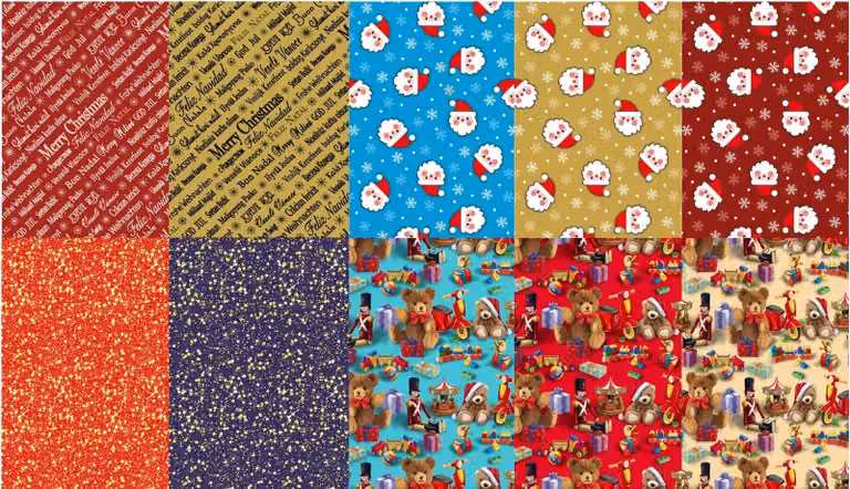 Carta da regalo 0,7x2m Natale mix 4