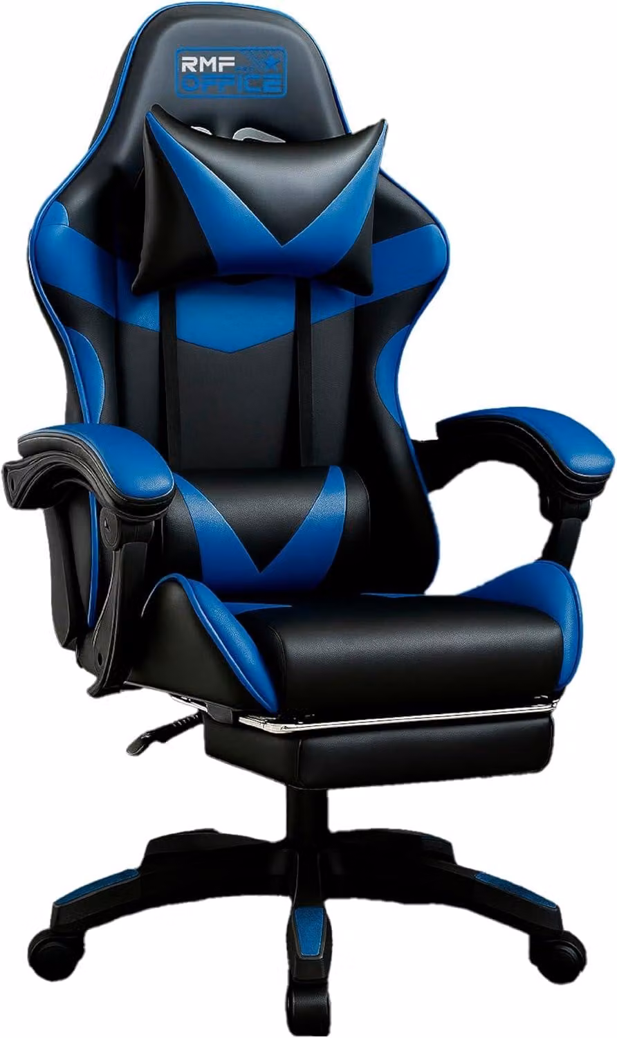 Sedia da ufficio professionale, sedia da gaming ergonomica e reclinabile, comoda e rilassante, con poggiapiedi. Ruote girevoli, regolazione dell'altezza