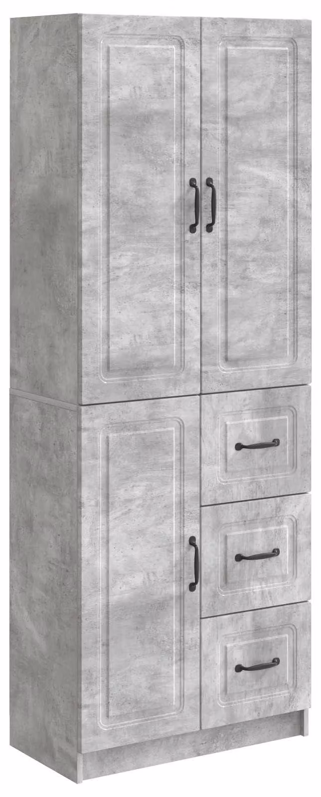 Set di armadi 2 pcs Grigio Cemento Legno ingegnerizzato