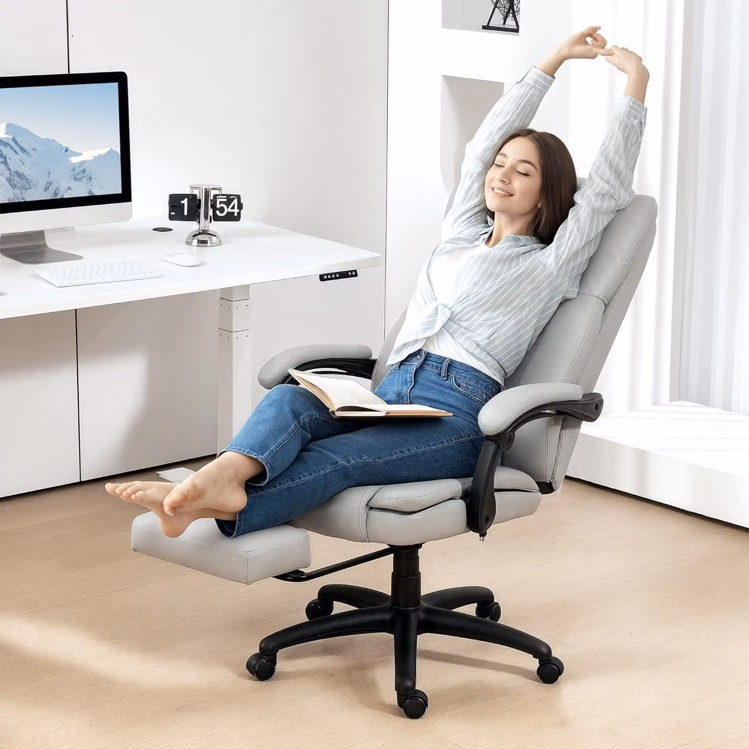 Sedia da ufficio - Sedia per ufficio - Sedia da ufficio con massaggio - Sedia ergonomica - Sedia da direttore - 6 punti di massaggio