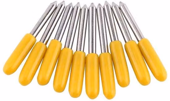 Strumento di taglio professionale - 10 pezzi - Lame in carburo di tungsteno - Alta precisione - Ideale per il taglio di vinile - Resistente e durevole - Lame di taglio