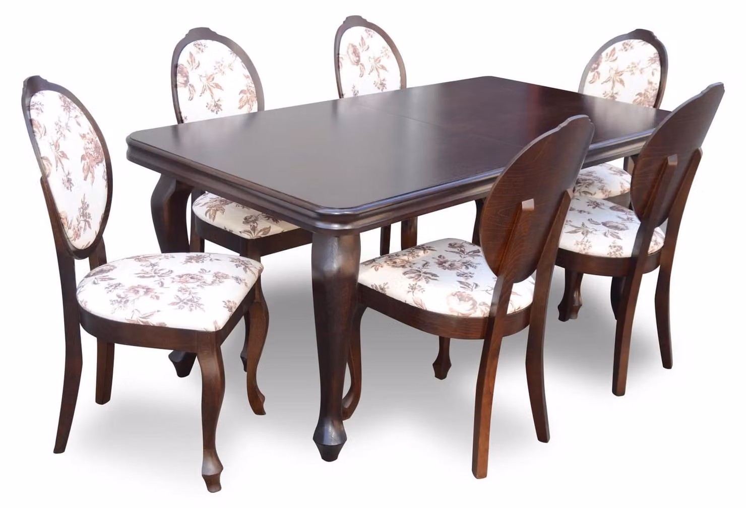 Lehnstuhl Esstisch Tisch Holz Esszimmer Garnitur + 6x Stuhl Set Stühle 7tlg.