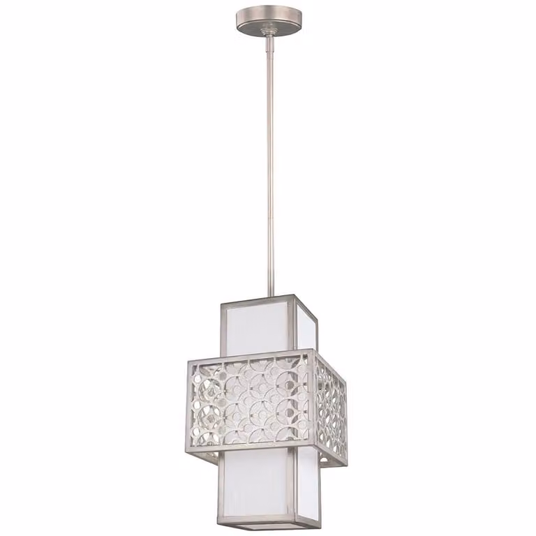 Lampada a sospensione Kenney argento caldo 1xE27x60W metallo, dimensioni: 151,8x20,3x20,3 cm, IP20, Feiss