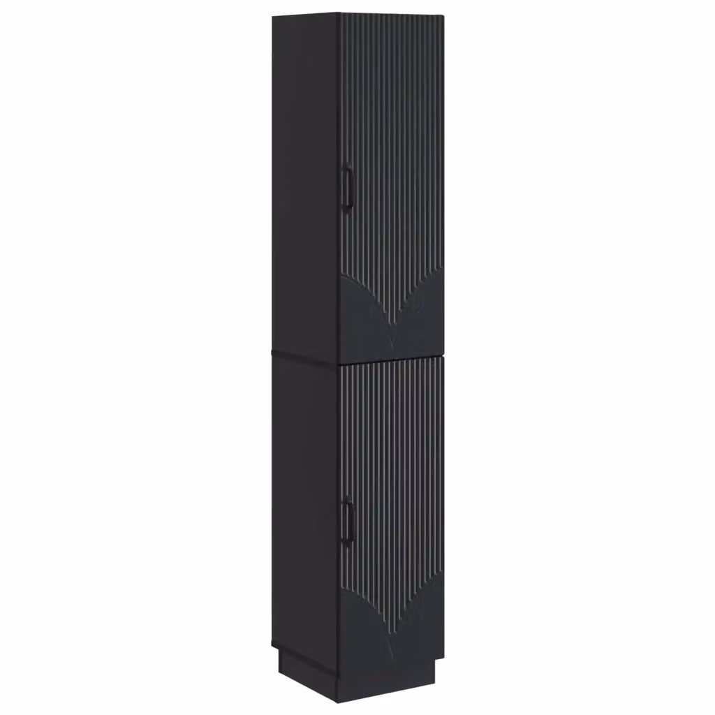 Set di 2 armadi moderni vidaXL in MDF nero opaco – 2