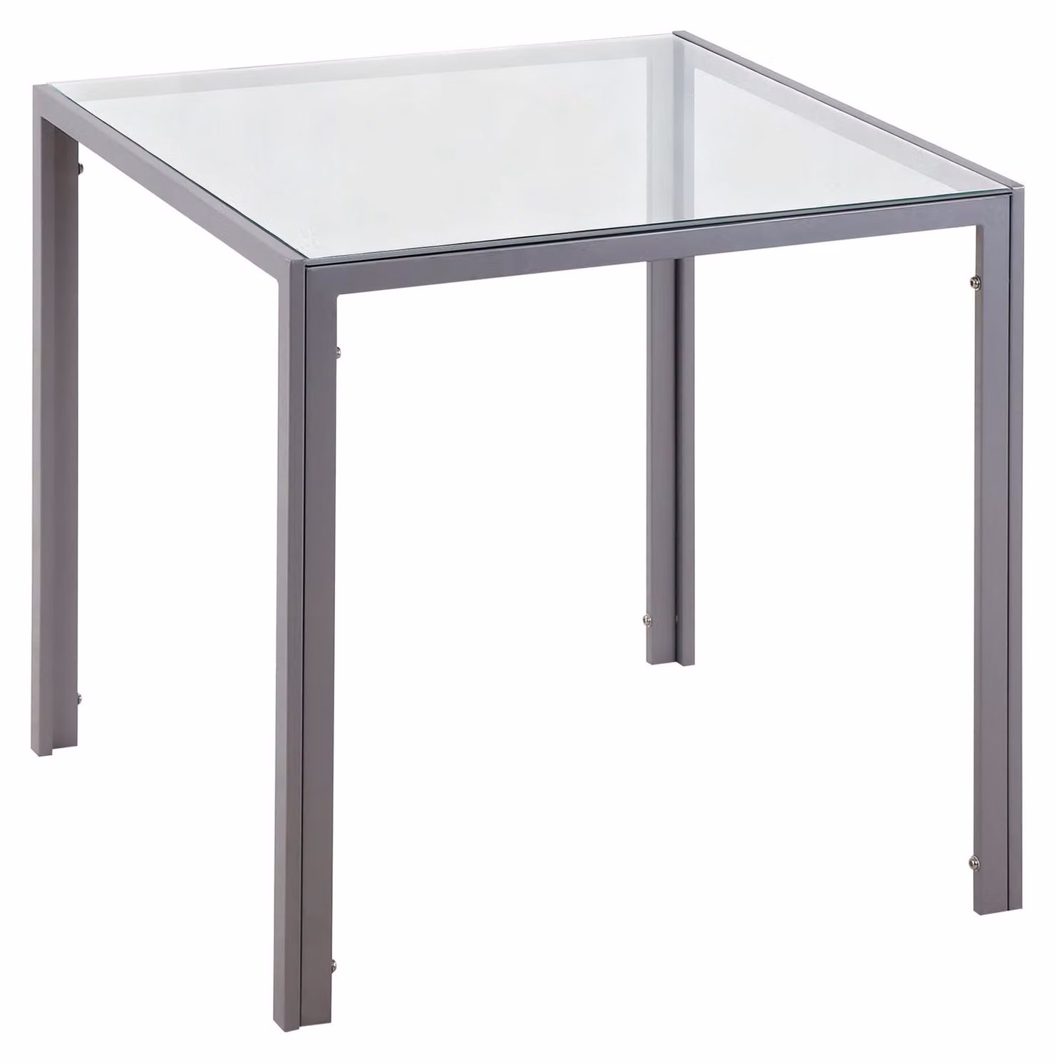 HOMCOM Tavolo da pranzo Tavolo da cucina quadrato per 4 persone, grigio