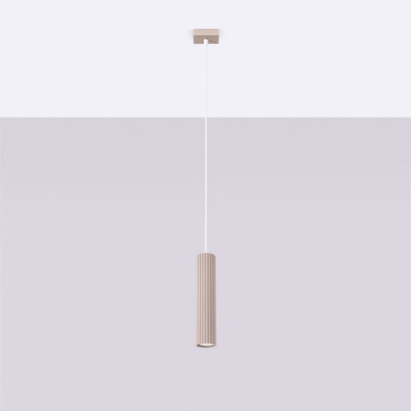 Lampada a sospensione GRAVIO taupe-bianca 1xGU10x10W in alluminio, dimensioni: 118x8x8 cm, IP20, Pure Lume