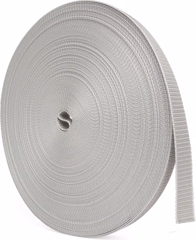 BAUHELD® Nastro per tapparelle da 50 m, 18 mm [ Germany] - Nastro per avvolgitori di tapparelle - Grigio