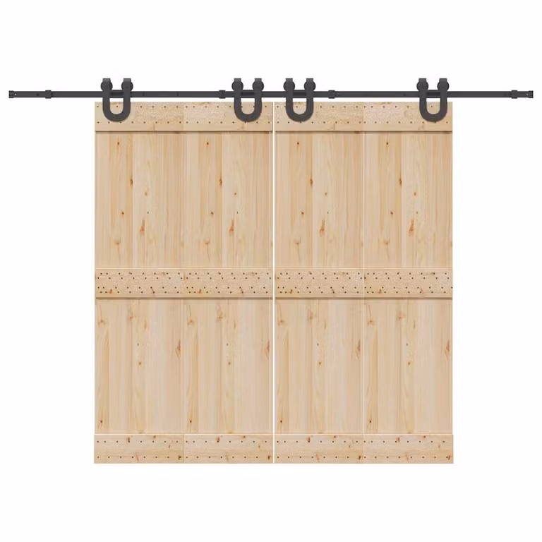 vidaXL Kit di Binari per Porte Scorrevoli in Acciaio Inox Nero Opaco