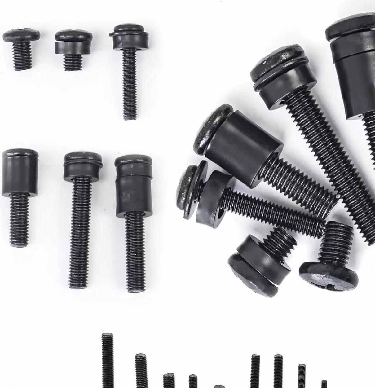 INF Kit di viti per montaggio a parete TV 68 pezzi - Viti Acciaio al carbonio M4 M5 M8 per installazione staffa TV